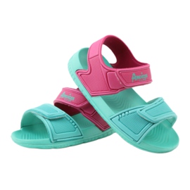 Sandales pour enfants American Club menthe pour l'eau rose vert 3