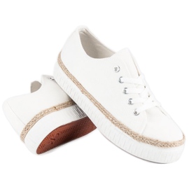 Kylie Creepers à lacets sur la plateforme blanc 1