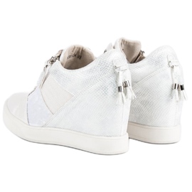 Kylie Baskets compensées à la mode blanche 3