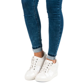 Kylie Baskets compensées à la mode blanche 5