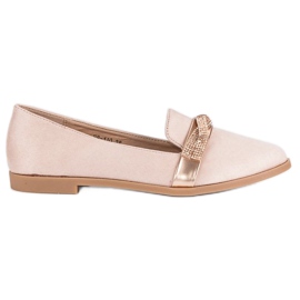 Bestelle Chaussures en daim avec cristaux rose 5