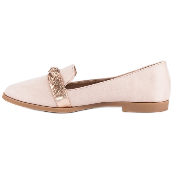 Bestelle Chaussures en daim avec cristaux rose 1