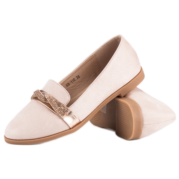 Bestelle Chaussures en daim avec cristaux rose 2