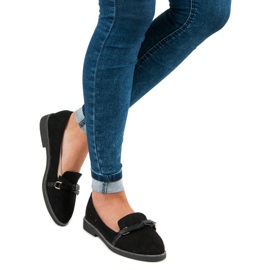 Bestelle Chaussures en daim élégantes le noir 5