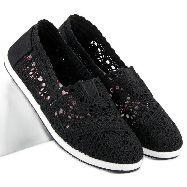 Ballerines en dentelle noire 1