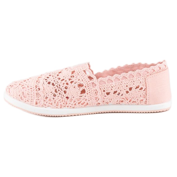 Ballerines en dentelle rose 2