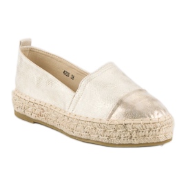 Espadrilles à enfiler sur la plateforme jaune 1