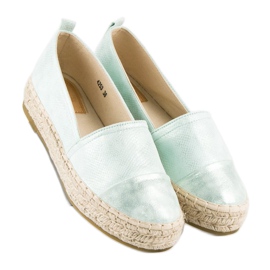 Espadrilles à enfiler sur la plateforme vert 2