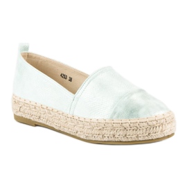 Espadrilles à enfiler sur la plateforme vert 4