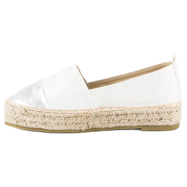 Espadrilles à enfiler sur la plateforme blanc 1