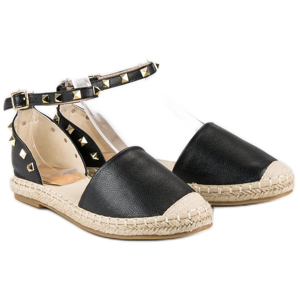 Sandales espadrilles Rock noir 1