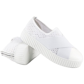 Baskets creepers ajourées blanche 4