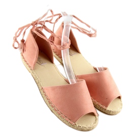 Espadrilles bout ouvert rose Z-17 rose 2