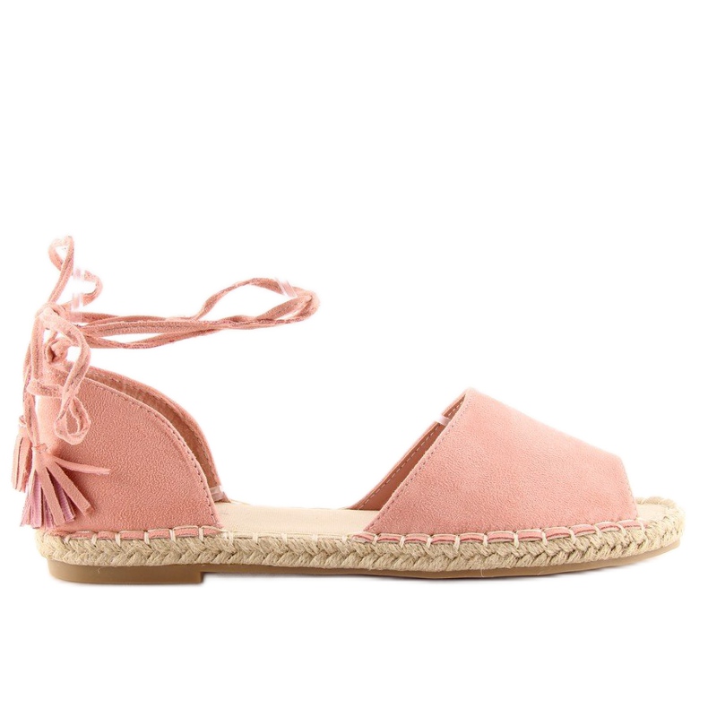 Espadrilles bout ouvert rose Z-17 rose 1