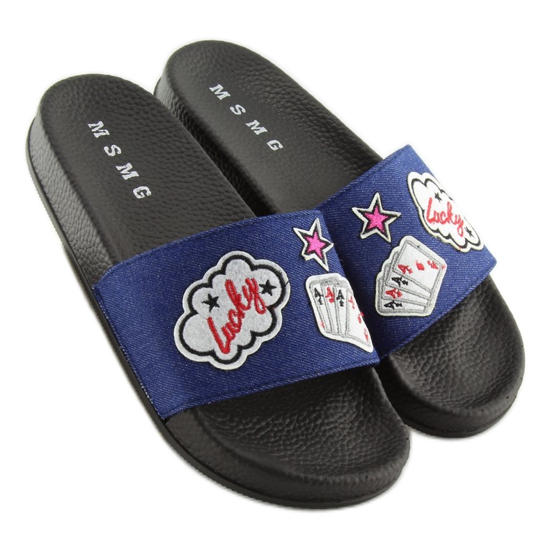 Chaussons en jean bleu marine ZY-1205 D.BLUE 1 Chaussons en jean bleu marine ZY-1205 D.BLUE 1