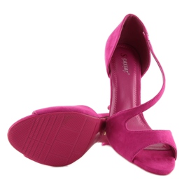 Escarpins asymétriques fuchsia C90 fuchsia rose 3