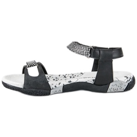 Hasby Sandales Plates Avec Velcro le noir 1