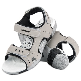 Hasby Sandales plates de sport gris 1 Hasby Sandales plates de sport gris 1