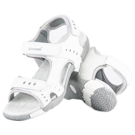Hasby Sandales plates de sport blanc 1