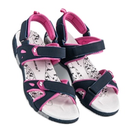 Hasby Sandales velcro femme bleu 1