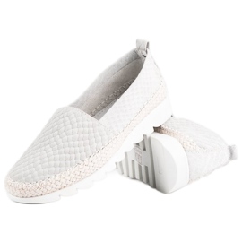 Filippo Espadrilles à enfiler en cuir gris 1