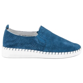 Filippo Chaussures à enfiler ajourées bleu 4