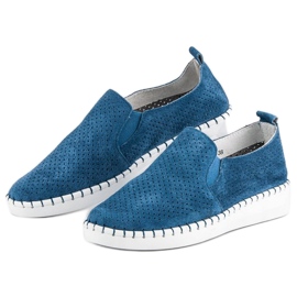 Filippo Chaussures à enfiler ajourées bleu 3