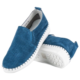 Filippo Chaussures à enfiler ajourées bleu 2