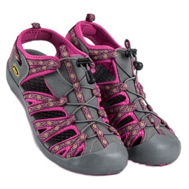 American Club Sandales américaines fermées violet gris 1