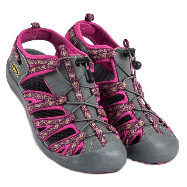 American Club Sandales américaines fermées violet gris 1