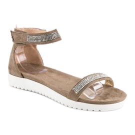 Evento Sandales velcro élégantes brun 1