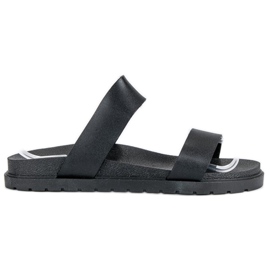 Chaussons noirs femme 1