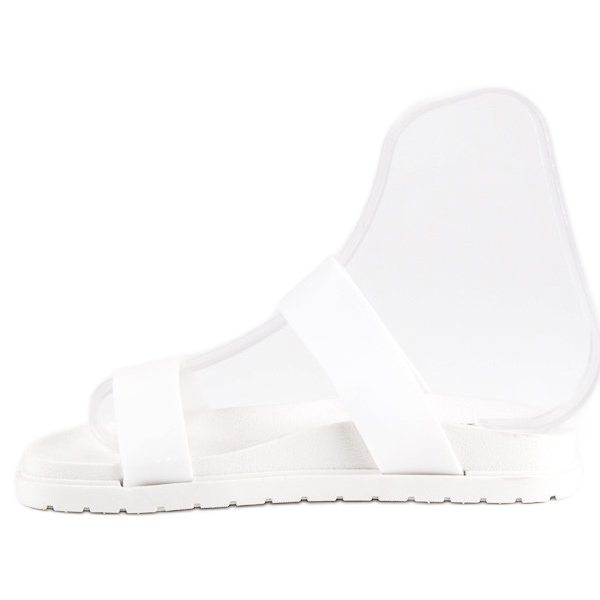 Chaussons blancs femme 1