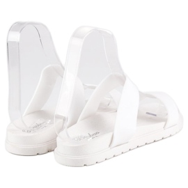 Chaussons blancs femme 2