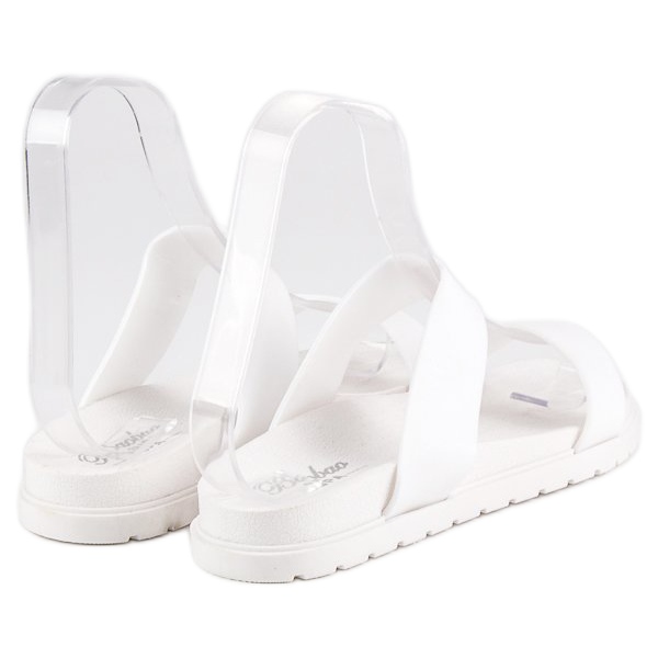 Chaussons blancs femme 2