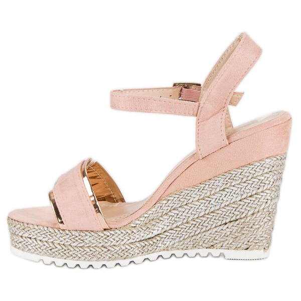 Erynn Espadrilles compensées confortables rose 2