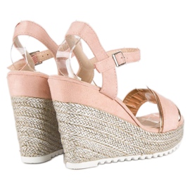 Erynn Espadrilles compensées confortables rose 6