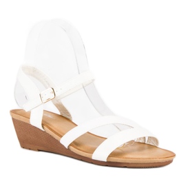 Bello Star Sandales compensées confortables blanche 1