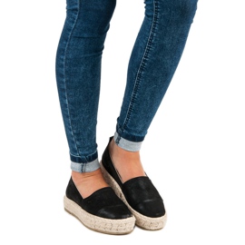 Espadrilles à enfiler sur la plateforme le noir 1 Espadrilles à enfiler sur la plateforme le noir 1
