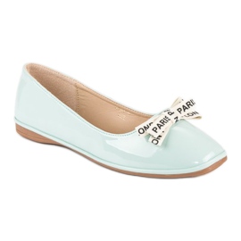 Ideal Shoes Ballerines laquées menthe vert 4