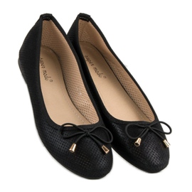 Super Mode Ballerines ajourées le noir 4