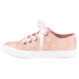 Baskets à la mode avec une fixation rose 3