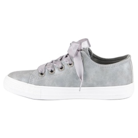 Baskets à la mode avec une fixation gris 1