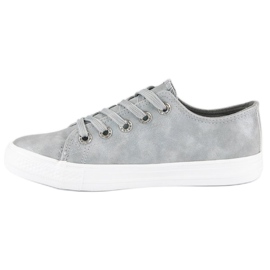 Baskets à la mode avec une fixation gris 4