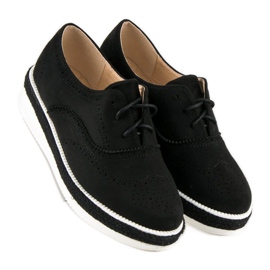 Erynn Chaussures en daim à lacets le noir 2