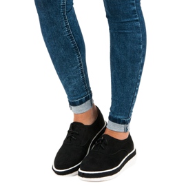 Erynn Chaussures en daim à lacets le noir 6