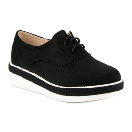 Erynn Chaussures en daim à lacets le noir 3