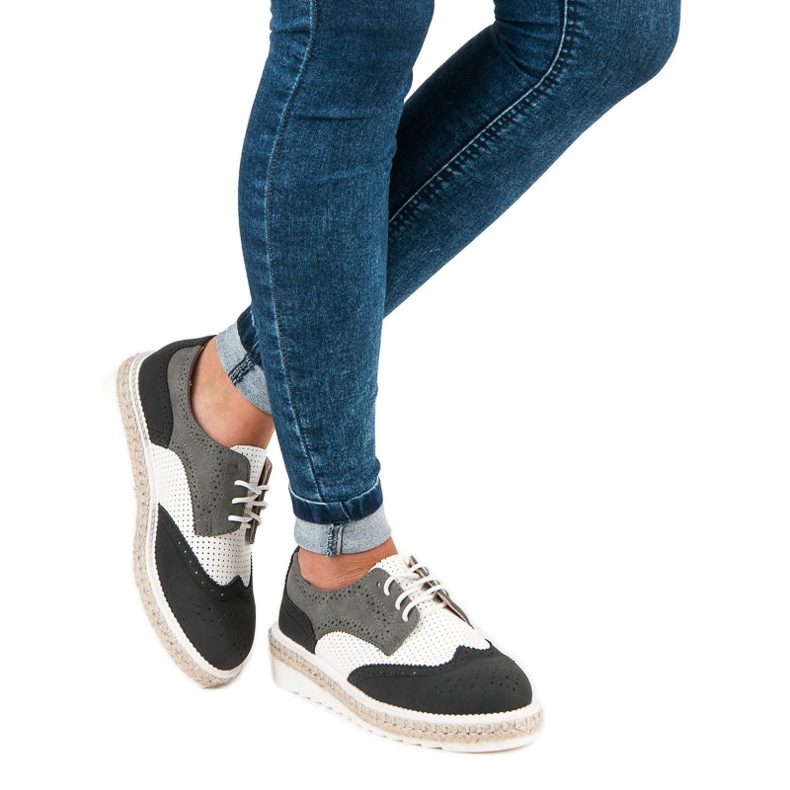 Ideal Shoes Chaussures, espadrilles gris 2