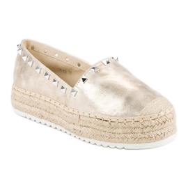 Forever Folie Espadrilles sur la plate-forme jaune 1