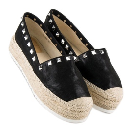 Forever Folie Espadrilles sur la plate-forme noir 1